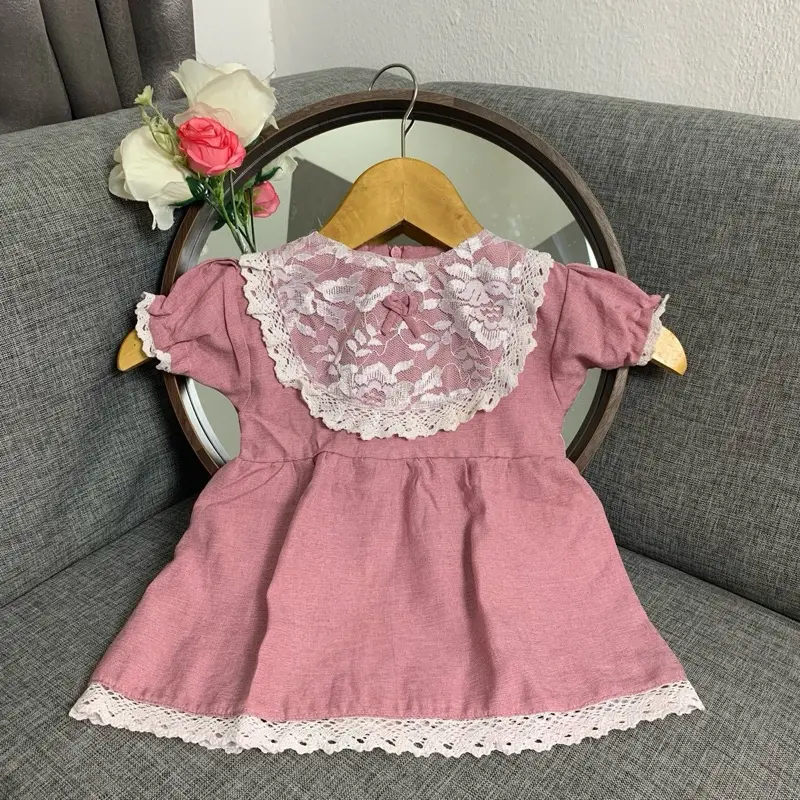 MOSTLY KIDS - Dress Anak Perempuan Renda Dada Pita Bahan Katun Lembut Premium, Usia 0-1 Tahun | Dress Anak, Dress Anak Perempuan, Fashion Anak Cotton