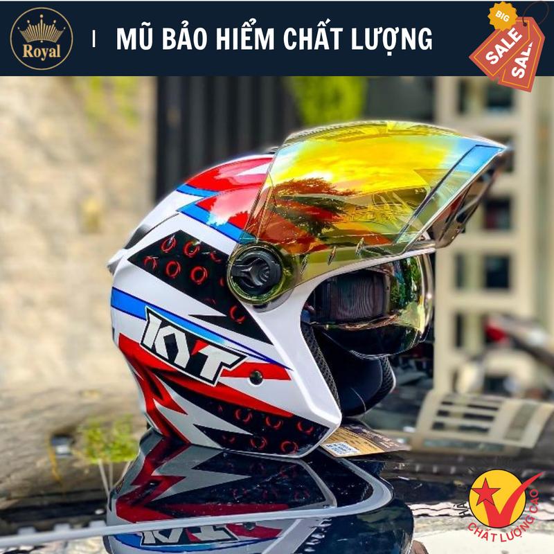 Mũ Bảo Hiểm 3/4 Có 2 Kính Hãng Royal Mã M668 Tem Dragon Boy New 2025 Helmet Có Kính non2kinh mubaohiem treem