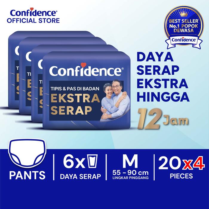 Gambar Confidence Popok Celana Dewasa Extra Serap M20 - Bundling Hemat 4 pack dari Confidence Indonesia Kota Tangerang Tokopedia