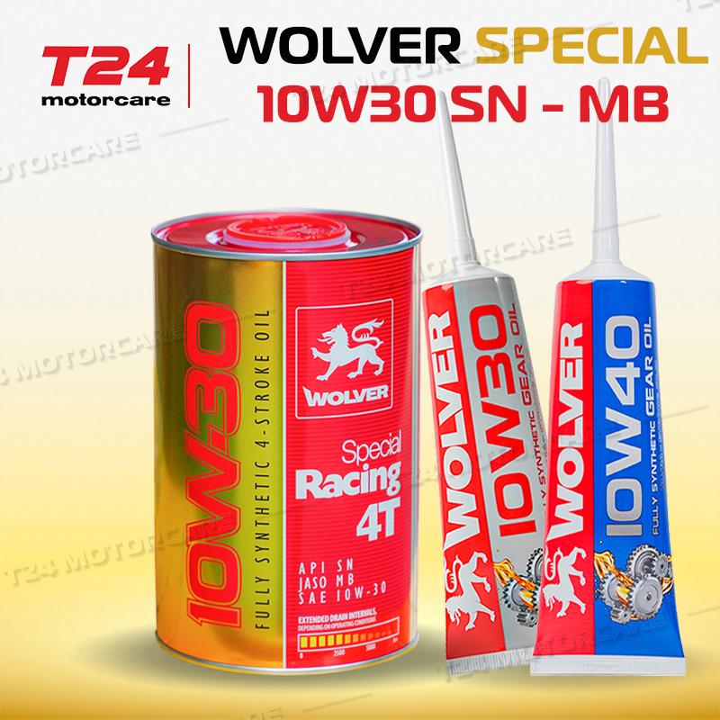 Combo dầu nhớt Wolver Special 10W30 SN dành cho xe tay ga full tổng hợp