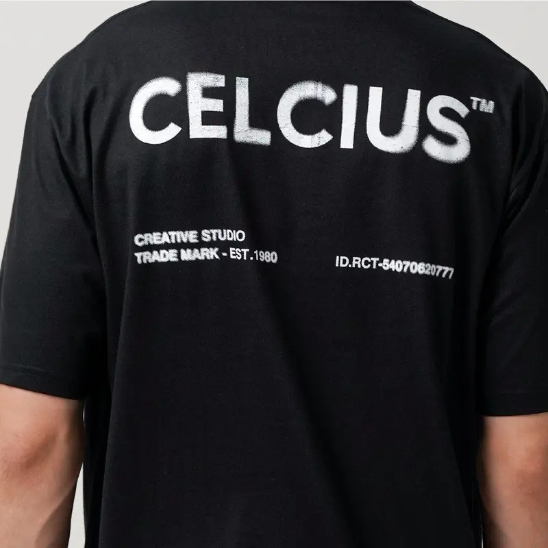 [HOT] CELCIUS Kaos Lengan Pendek Oversize LIN000900C Hitam T-shirt priaUnpopular clothing 4