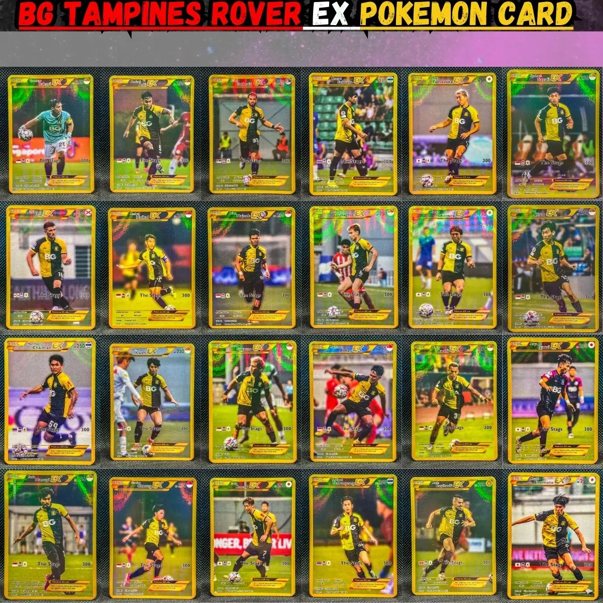 Singapore Premier League: BG Tampines Rover EX Pokemon Holographic Cards