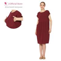 Gambar Dress Busui Friendly Bukaan Kanan Kiri Baju Menyusui Busui dan Bumil - Army dari Baju Hamil Menyusui Happymomma Kota Tangerang Selatan 1 Tokopedia