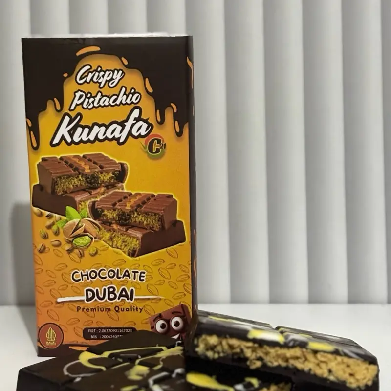 COKLAT DUBAI CRISPY PISTACHIO KUNAFA UKURAN BESAR 250 GR PREMIUM 7