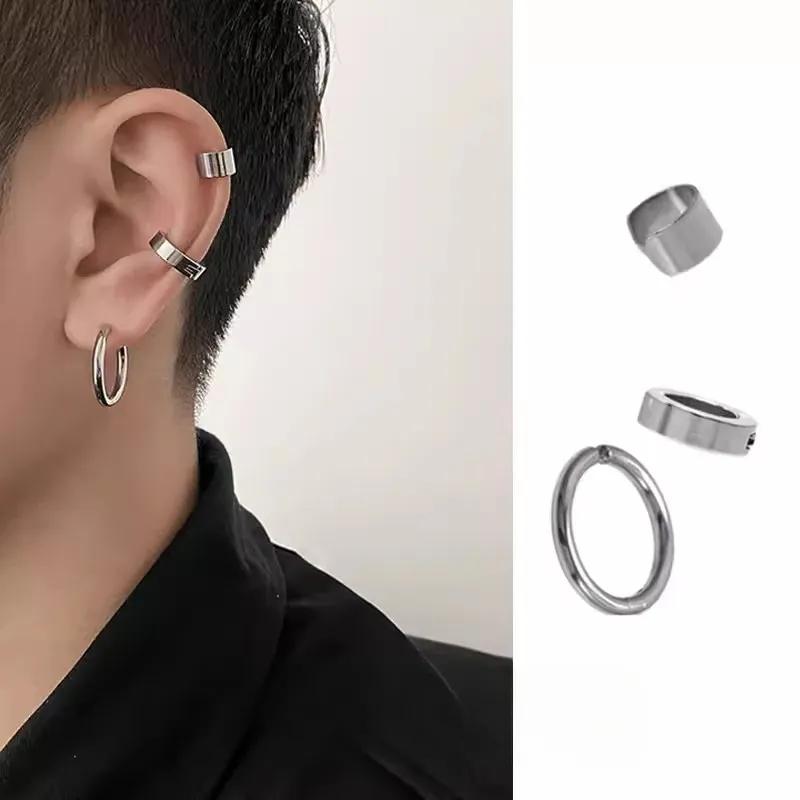 Bông Tai, Kiểu Kẹp Tai Ba Mảnh, Thời Trang, Dành Cho Nam Và Nữ, Không Cần Xỏ Lỗ Tai, Cá Tính