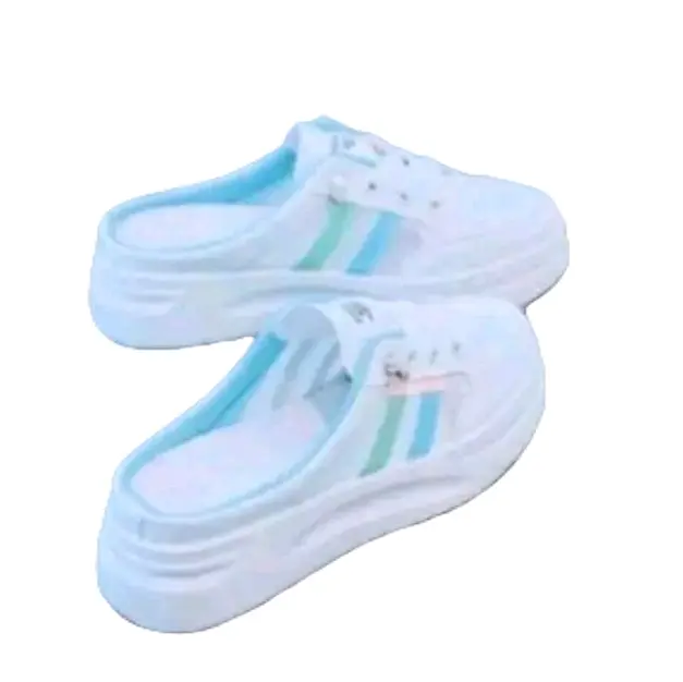 Sepatu Sneaker Slip On Korea Murah Breathable Sepatu Kets Wanita Import Sepatu Wanita H01 Casual Sport Shoes Putih - Olahraga, Kasual, Cewek