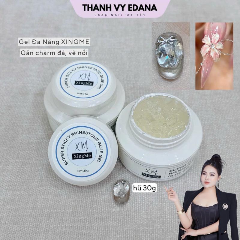 Gel gắn charm đá vẽ nổi gel đa năng làm nail XINGME hũ 30g Thanh Vy Edana