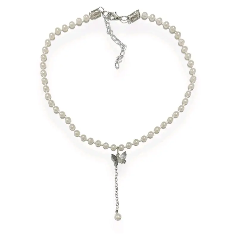 Lorelei Butterfly Chain Necklace Kalung Beads Kupu Kupu Rantai Untai Handmade Fashion 5