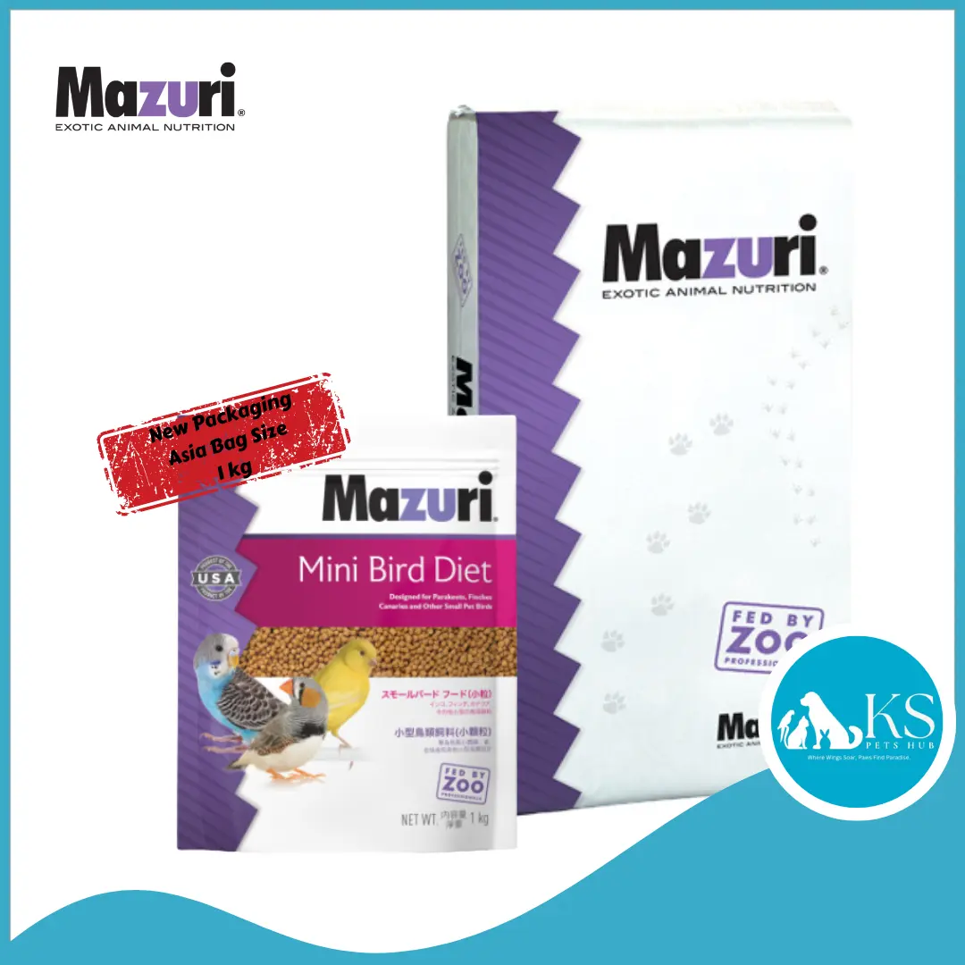 Mazuri Mini Bird Maintenance Diet 1kg/25lb Parrot Diet Food