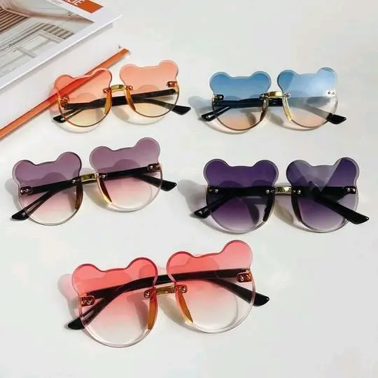GAS - Kacamata Anak Model Beruang Lensa Bening Warna Warni Lucu Untuk Si Kecil Tampil Imut Model Terbaru Harga Termurah. Aksesoris Fashion Kekinian 3
