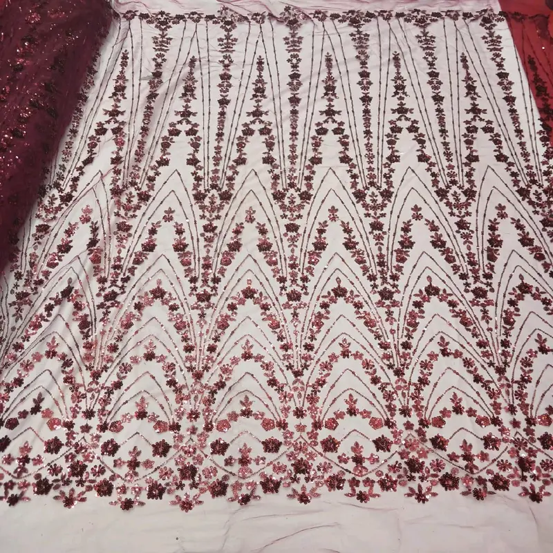 Tille bordir motif terbaru ful payet bahan kebaya ( harga per 1m )COD 4