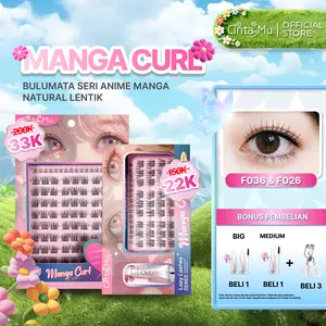 CINTAMU F036 - F026 Bulumata Ekstensi Model Manga Curl Bulumata Palsu Natural Lentik Panjang - Anime Manga D-Curl Dapat Di Pakai Berkali-Kali Ukuran 11 - 15 mm Eyelash Extension Cintamu