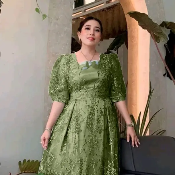 TP89 Dres Mewah Taliana 89z4 Gaun wanita modis simple anggun cantik cocok untuk pesta, natalan, kondangan Formal Tile Satin Brokat 6