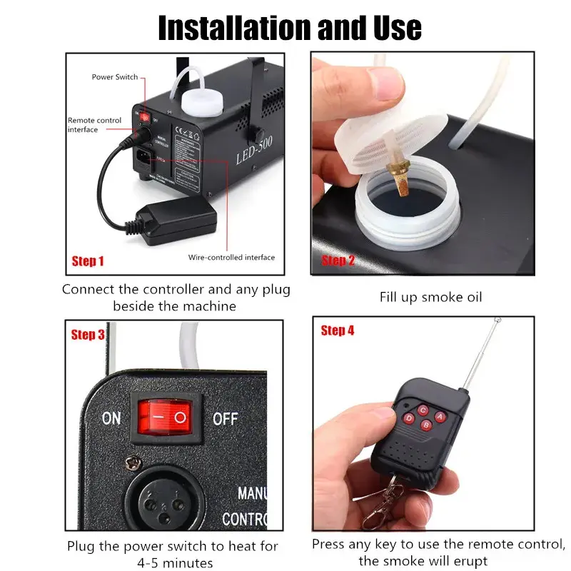 - TaffLED Sistem Fogger Panggung Stage Machine Ejector with RGB LED - KY-LED500 -