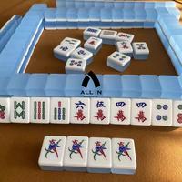 Générique Jeu De Mahjong Classique,144 Pièces Tuiles Portables Et Complètes | Jeu De Société Mahjong avec 2 Dés Et 4 Présentoirs - pour Adultes