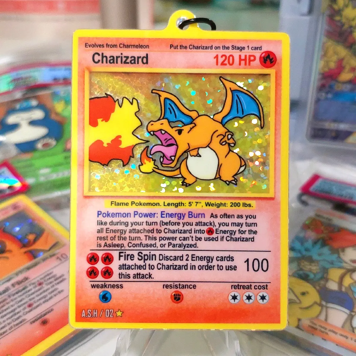 Pokemon TCG Acrylic Keychain - Base Set Charizard Blastoise Venusaur | Birthday Pikachu | Lugia