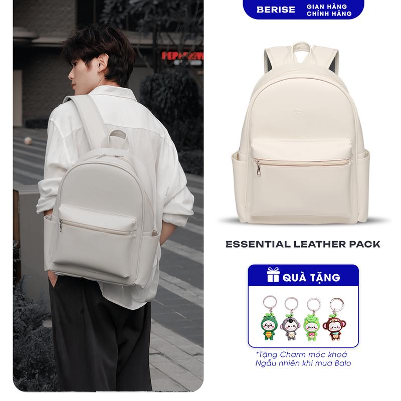  Balo Da Berise Essential Leather Pack Đựng vừa laptop 15 inch Unisex cho nam nữ đi học đi chơi 