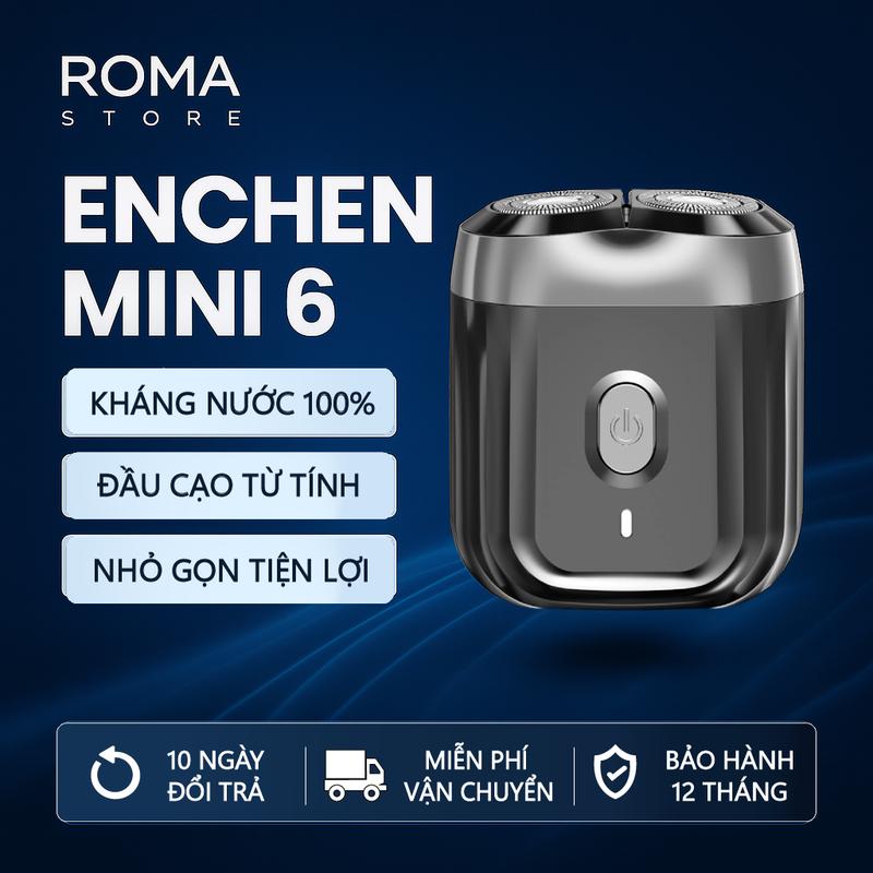 Máy cạo râu Enchen Mini 6, lưỡi cạo kép, Chống nước IPX7 cạo khô & ướt, Nhỏ gọn tiện lợi - BH 12 tháng