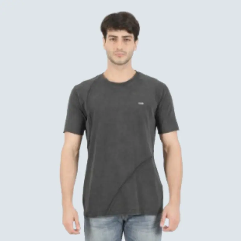LGS - Signature Wash - Kaos Casual Pria - Sablon T-Shirt - Katun - Warna Coklat - Slim Fit - Multi 6