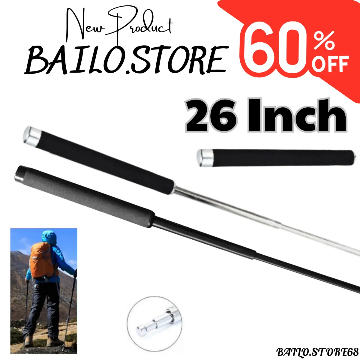 [COD] [Warranty] Silver Stick - Convenient To Carry - Used For Mountain Climbing, Picnic