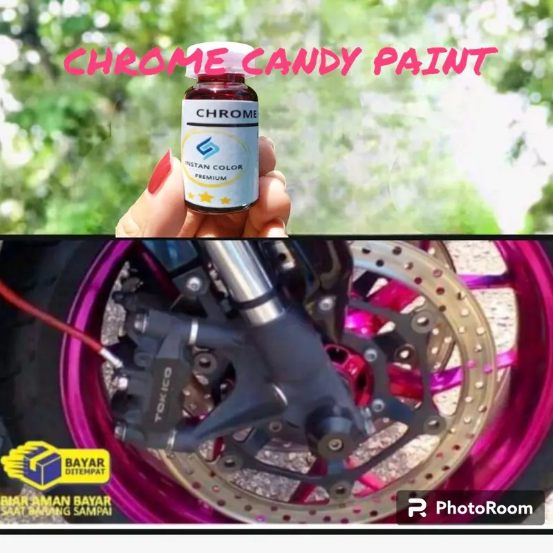 CHROME CANDY Cat Pewarna Logam Velg Motor Mobil Murah Berkualitas 8