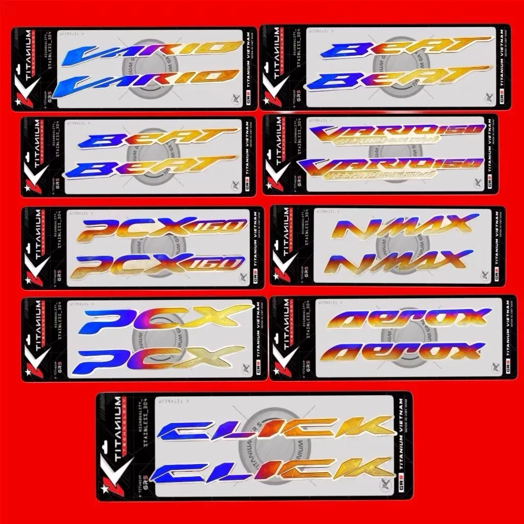 EMBLEM LOGO BODY TITANIUM ALL CLICK SCOOPY MIO PCX NMAX AEROX ADV VARIO 125 150 Motorcycle