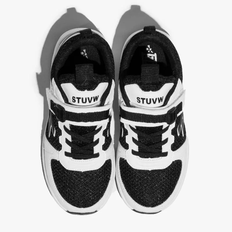 STUVW Rover White on Black - sepatu sneakers anak unisex 3