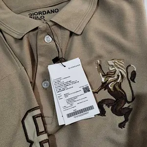 Kaos Polo Shirt Pria GRD Casual Kaos Kerah 3D Lion Fit Katun Baju Pendek Distro Hitam Kancing