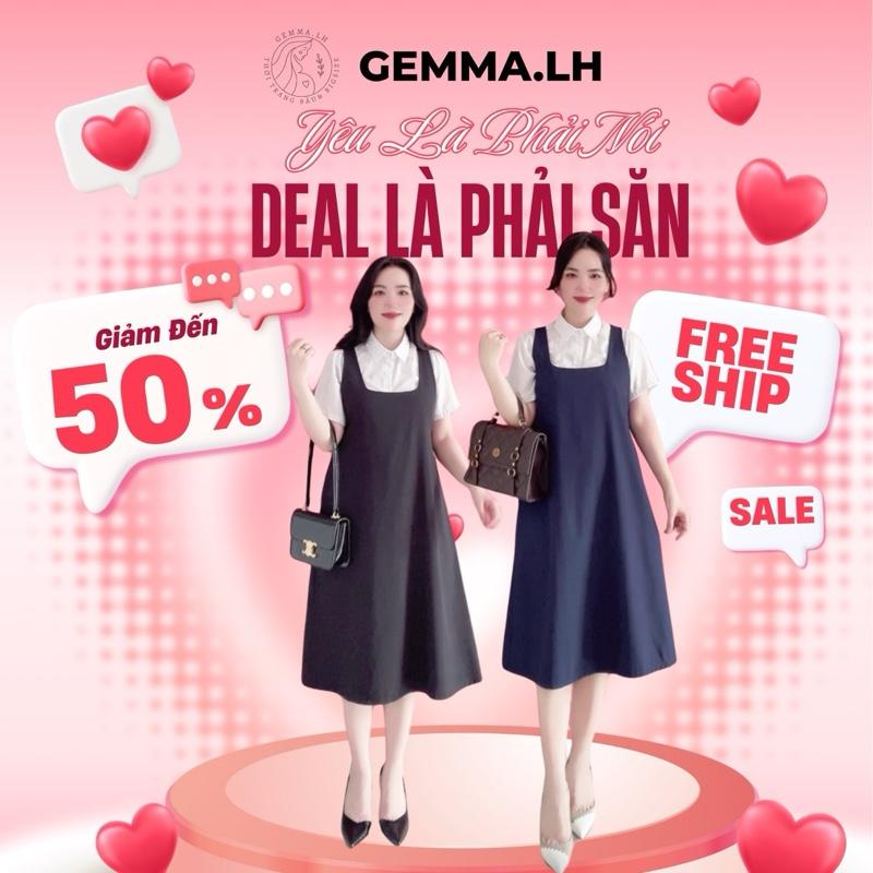 Yếm lẻ bầu GEMMA.LH(Y3) ( KHÔNG KÈM ÁO ), yếm bầu có nút cài eo ,có túi màu xanh đen và đen. yếm có size từ 40kg đến 100kg. Váy Bầu Đầm Bầu