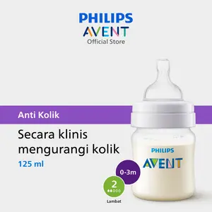 Philips Avent | Botol Susu Bayi | Anti Kolik | Secara Klinis Mengurangi Kolik | 125 ml | Twin | SCY100/02