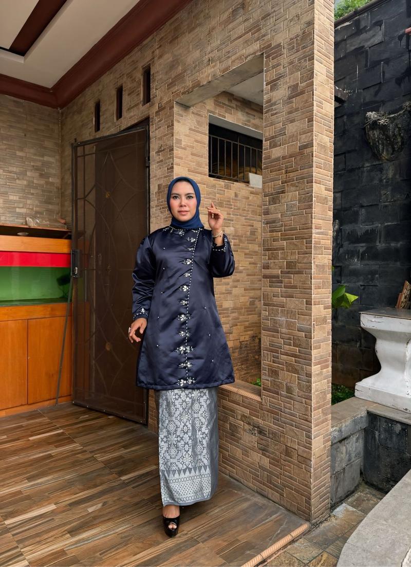 Product Introduction of Atasan Kurung Gadis Kretek Wanita Panjang Full Payet Bahan Adem Tanpa Menerawang dan Resleting Depan Formal Muslim 4