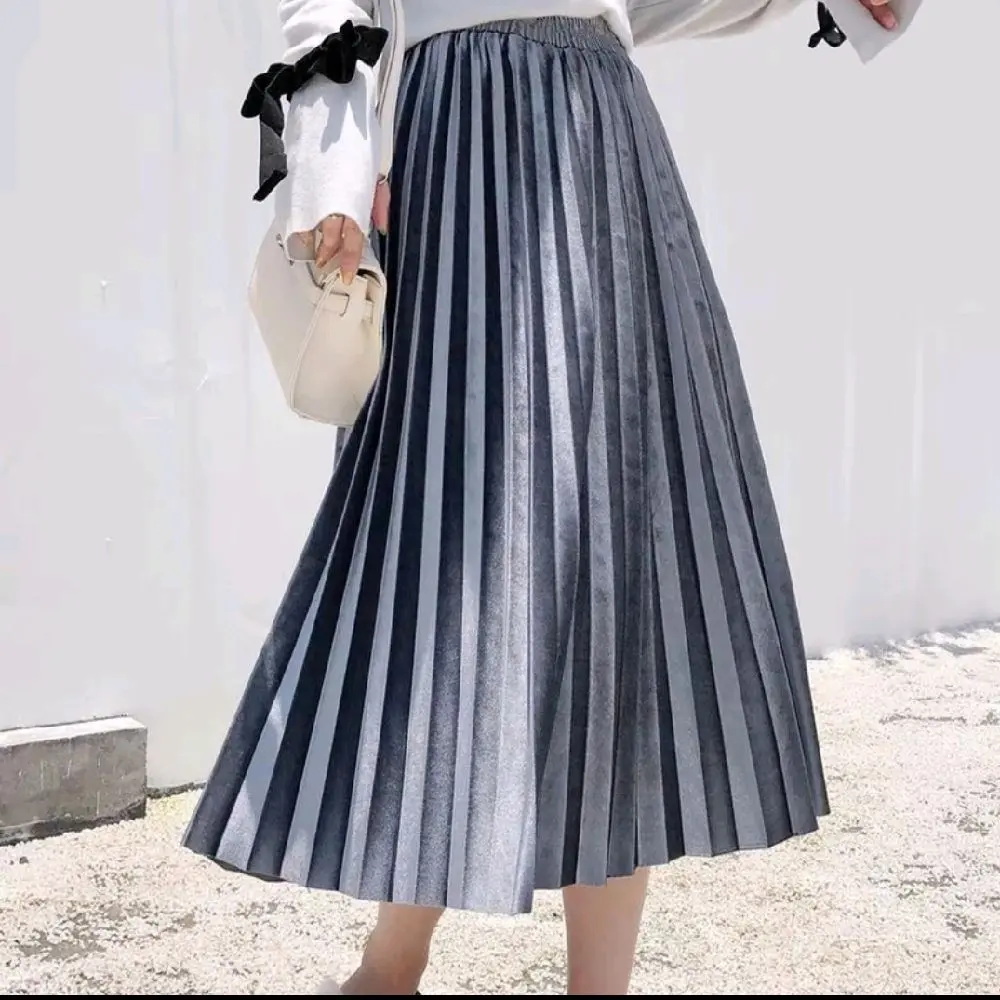 Rok plisket Bludru Pendek 7/8 Premium Casual