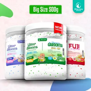 PROMO Olive Care LITTER BLOOM Penghilang Bau Pipis Pup Litter Box Kucing 500gr Cat Litter Deodorizer Pewangi Pasir Bye Bye Bau Aroma FUJI DAN GUMMY INDAH CAT HOUSE