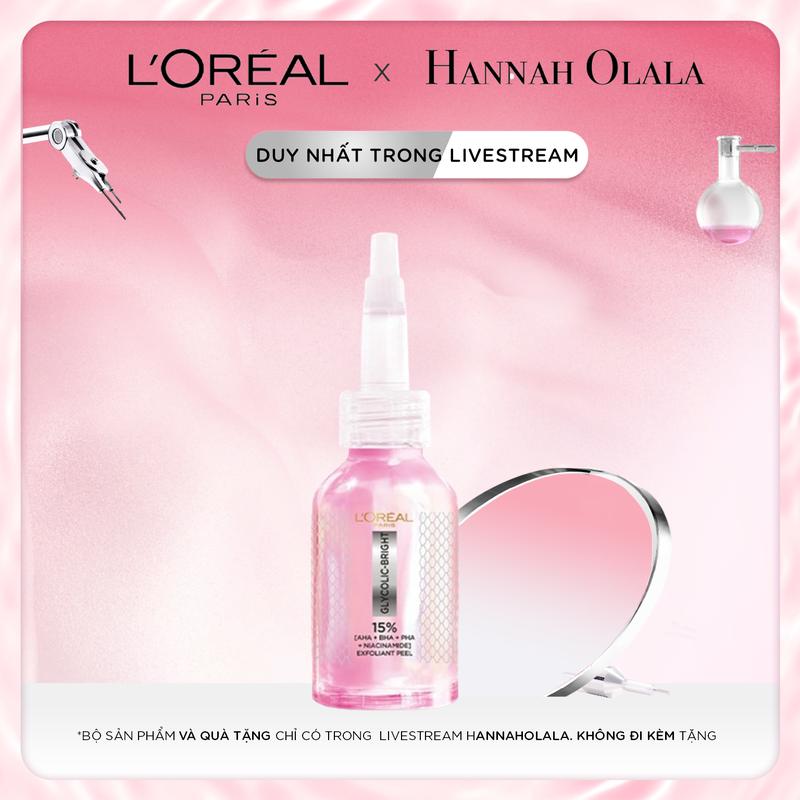 [KOL 2] Dưỡng chất Peel sáng da làm sạch tế bào da c.hết L’ORÉAL PARIS GLYCOLIC-BRIGHT ANTI-DARK SPOT EXFOLIANT PEEL