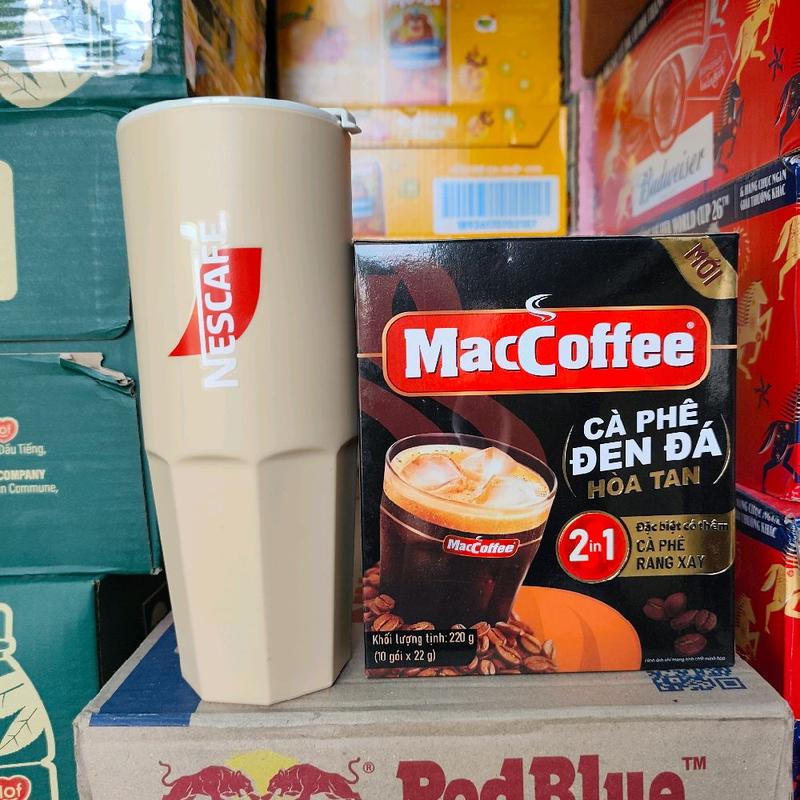  MUA 1 TẶNG 1 - HỘP cà phê phố đen đá   hộp 10 gói TẶNG LY GIỮ NHIỆT INOCHI CÓ NẮP ĐẬY KÍN SIÊU ĐẸP 