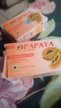 Product Review of PROMO [DAPAT 3 PCS] SABUN PAPAYA BY MAMAYA GRIGHTENING SOAP + SUNSCREEN  WITH VIT. A UNTUK MEMUTIHKAN from R**8 0