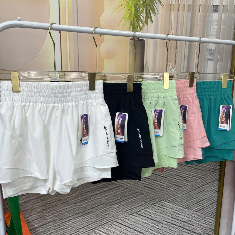 Quần đùi 2 lớp NAQI 1012 thể thao chạy bộ tập gym có túi điện thoại bên trong