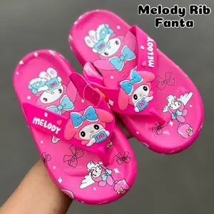 ( 2 -8 Tahun ) Sandal Jepit Anak Perempuan Melodi Rib Motif Terbaru Karakter Fashion Kaki