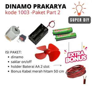 DINAMO KIPAS PRAKARYA  DIY DC 3-5 VOLT / DINAMO TAMIYA / DINAMO KECIL / DINA,O DIY KERAJINAN / DINAMO PRAKARYA / DINAMO MOBIL MAINAN / DINAMO MAINAN Baterai Motor