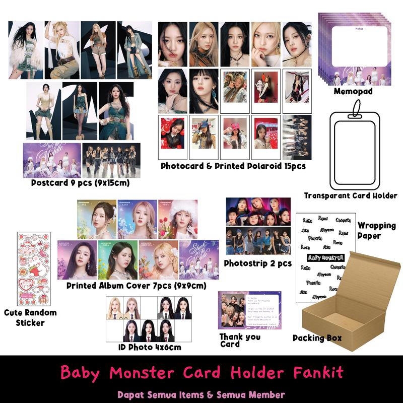 Baby Monster Fankit - dapat semua items - Baby Monster Photocard & Card Holder 0