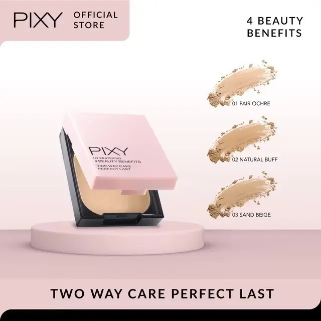 Bedak Padat Pixy TWC Full Size - Pixy Uv Whitening Two Way Cake Perfect Last SPF 30 PA +++ - Lasting, Powder, Compact
