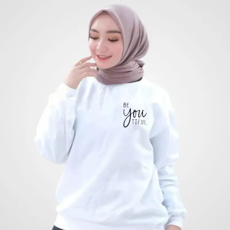 Kaos Wanita Lengan Panjang Be You Bahan Babyterry premium 0