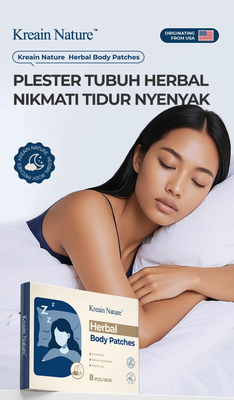【Aromaterapi Alami】Kreain Nature Sleep Patches: 8 Minyak Esensial Tumbuhan, Tanpa Melatonin & Tidak Membuat Kebiasaan, Membuat Routine Tidur yang Menenangkan