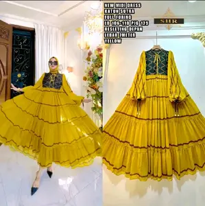 GAMIS SHR MIDI DRESS KATUN SUTRA