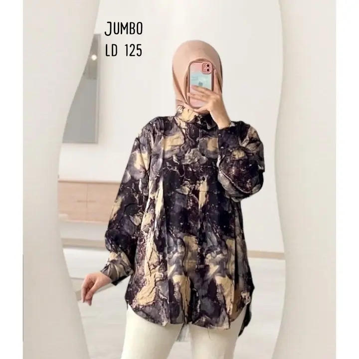 Atasan wanita jumbo ld 128 bahan rayon diamond premium motif terbaru dan ternyaman