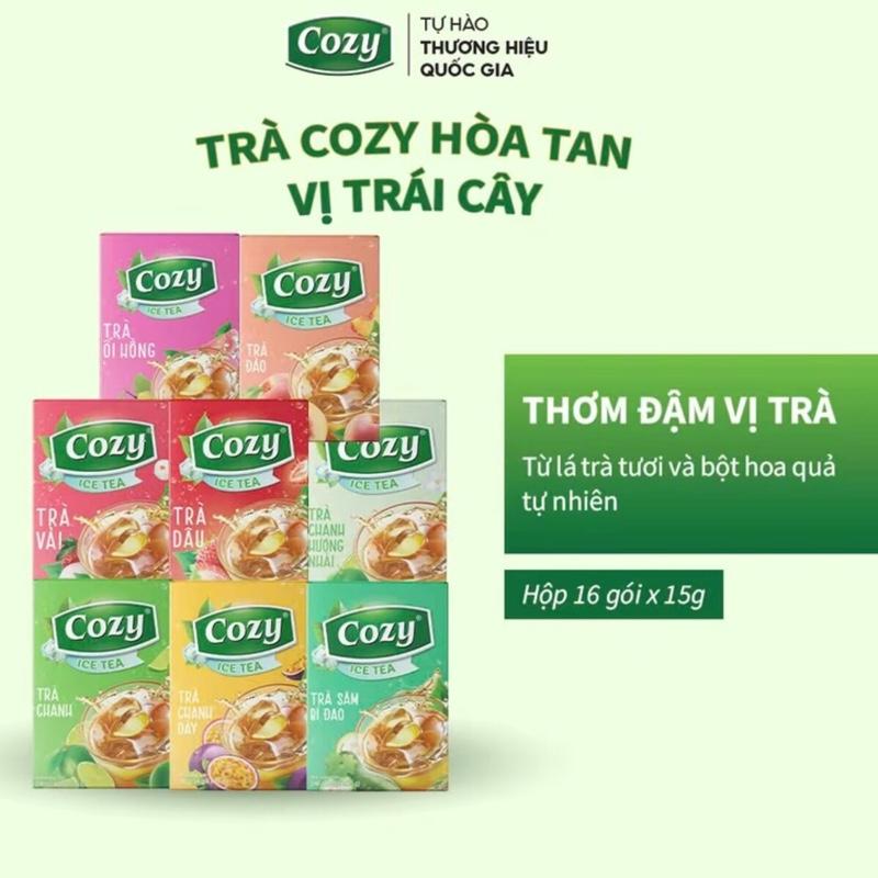 Trà Trái Cây Hòa Tan Cozy Ice Tea Các Vị Thức Uống Giải Khát Tự Chọn Vị Gồm Trà Đào, Trà Vải, Ổi Hồng, Dâu...