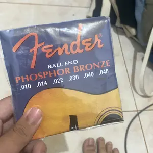 Senar Tali Gitar Guitar Akustik Acoustic Set Fender Ukuran 010