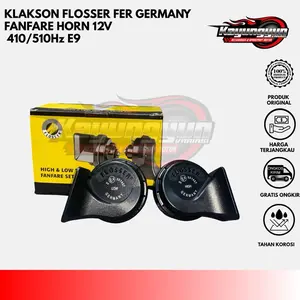Klakson Keong Flosser Original Germany Set Import Quality Suara Kencang 12 Volt Untuk Motor dan Mobil Accessories Motorcycle