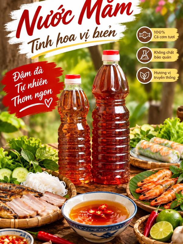 Nước Mắm nhỉ cá cơm - Mắm Đỏ - 500ML