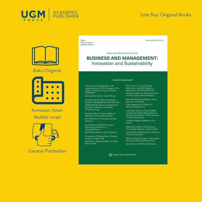 Gambar UGM Press Original Buku Indonesian Business Case Series 11 Business and Management: Innovation and Sustainability dari UGM PRESS Kab. Sleman Tokopedia